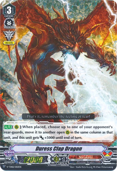 Duress Clap Dragon (Parallel Foil) (V-TD06/002EN) [Naoki Ishida]