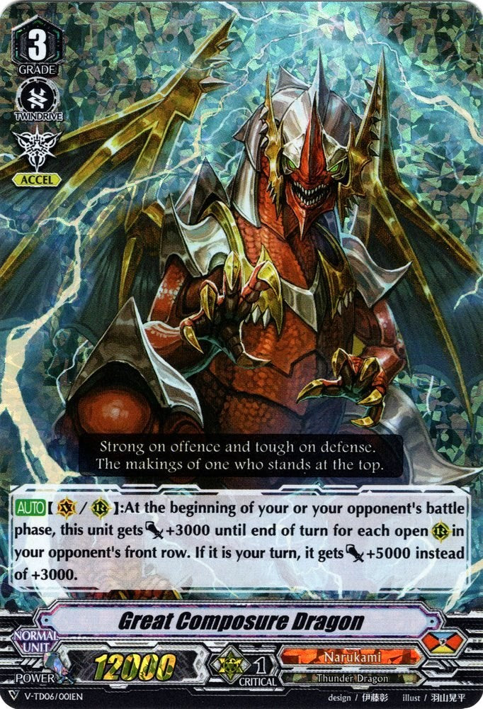 Great Composure Dragon (Parallel Foil) (V-TD06/001EN) [Naoki Ishida]