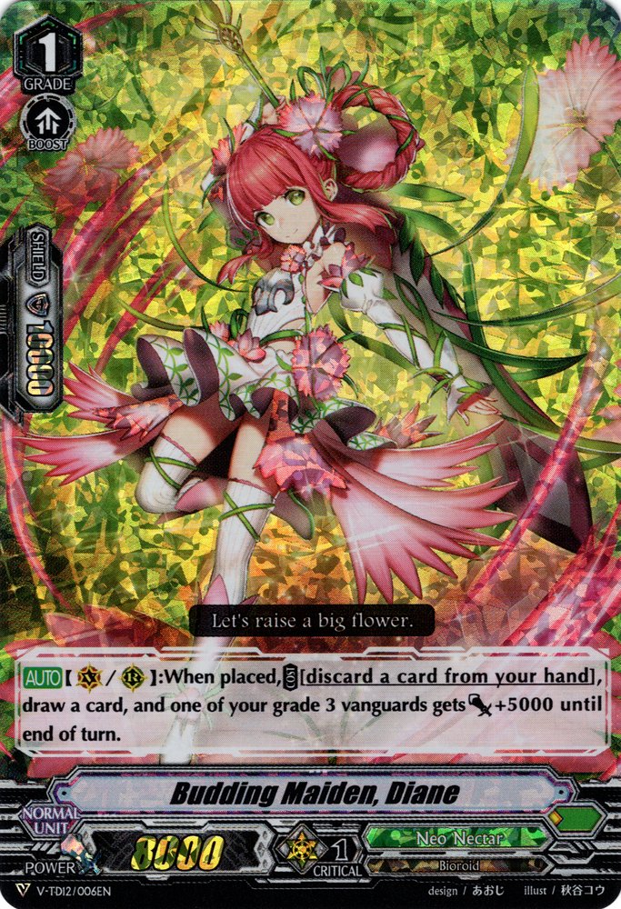 Budding Maiden, Diane (Parallel Foil) (V-TD12/006EN) [Ahsha]