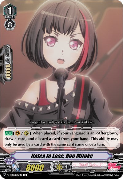 Hates to Lose, Ran Mitake (Parallel Foil) (V-TB01/035EN) [BanG Dream! FILM LIVE]